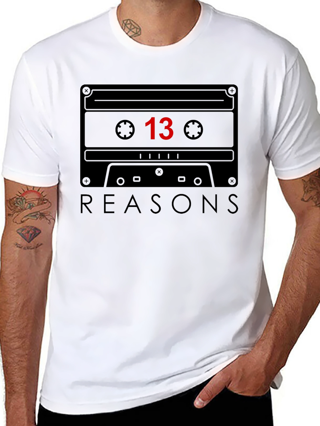 13 Reasons Why Cassette Tape Graphic Tee