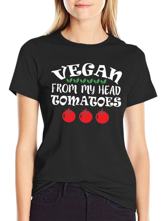 Vegan From My Head Tomatoes Graphic Tee