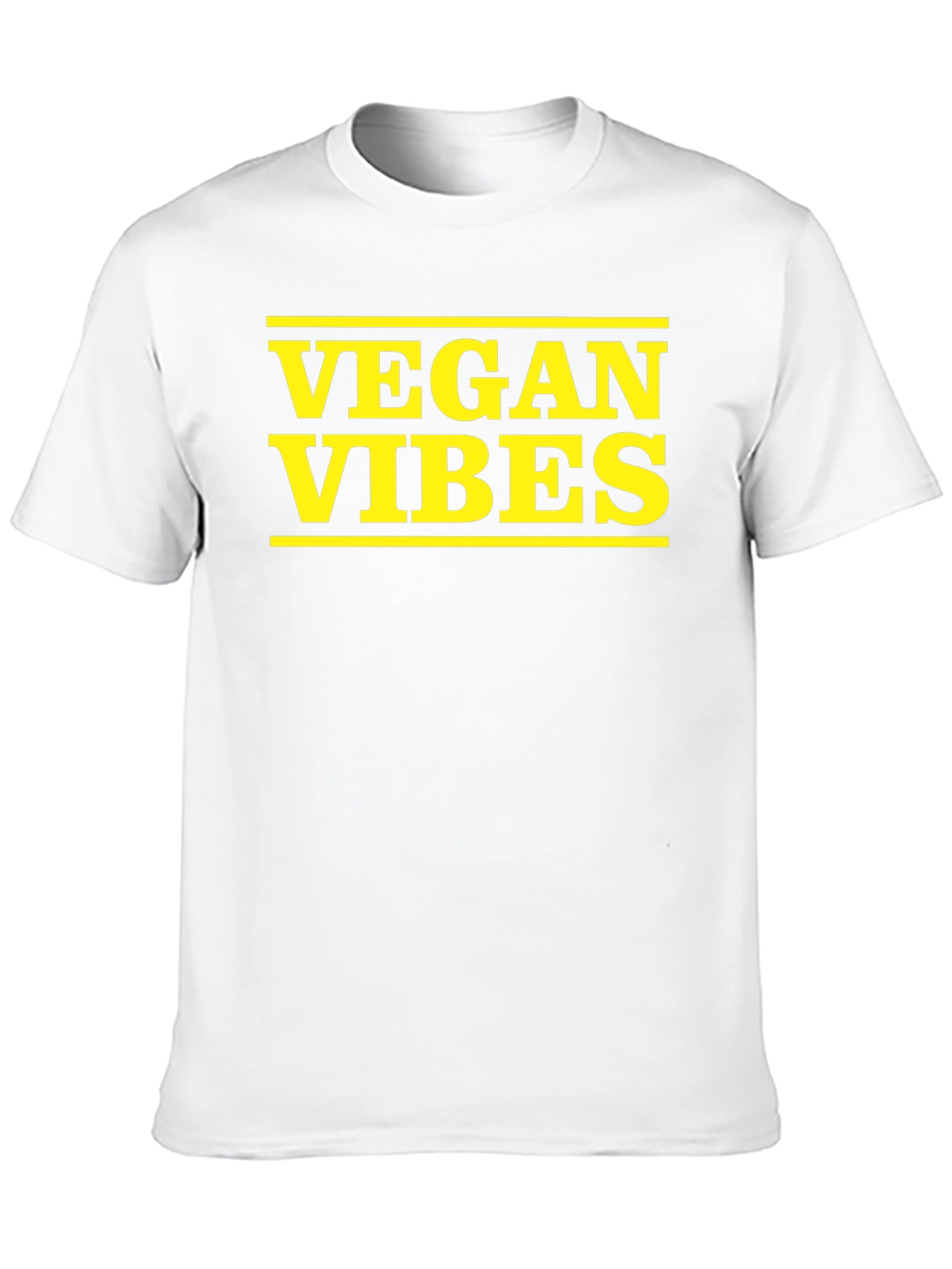 Vegan Vibes Graphic Tee - Black Cotton T-Shirt