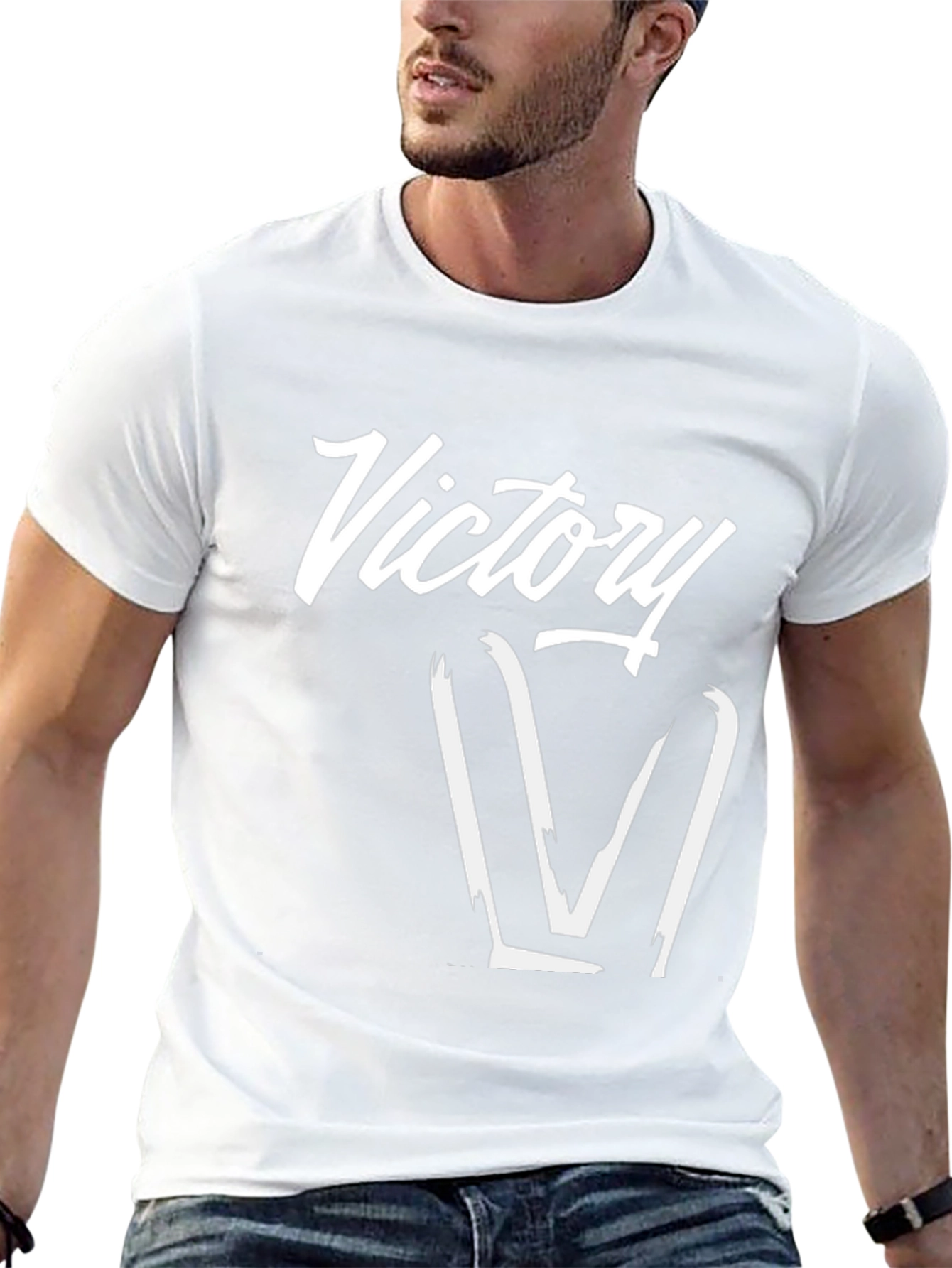 Victory Graphic Black T-Shirt for Men