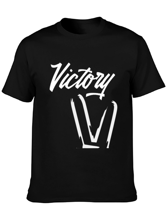 Victory Graphic Black T-Shirt for Men