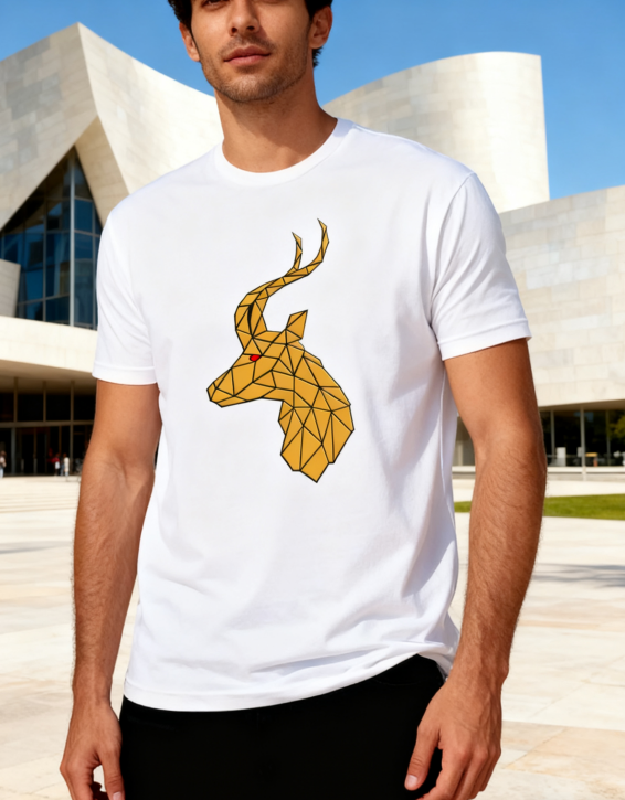 "Geometric Antelope" Minimalist Graphic Tee