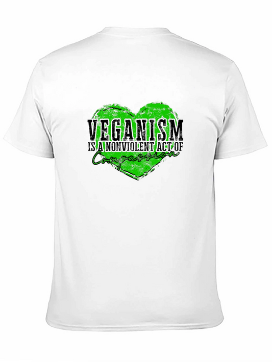 Veganism Compassion Heart Black T-Shirt