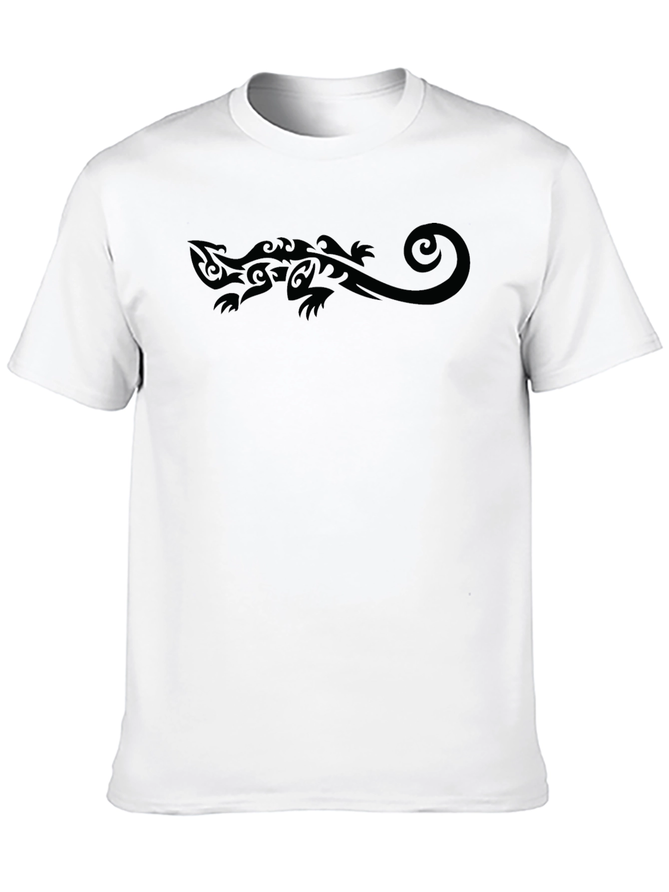 Tribal Gecko Graphic Black T-Shirt