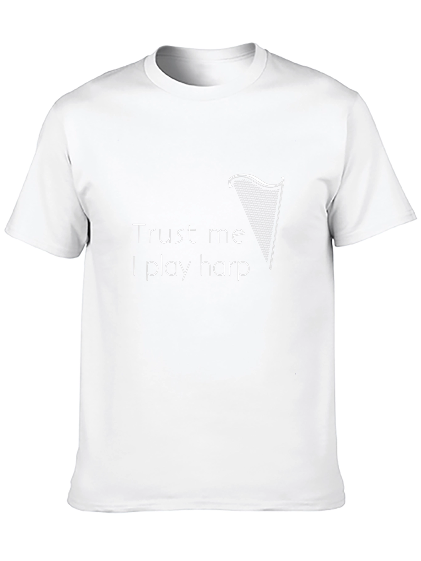 Trust Me I Play Harp Black T-Shirt