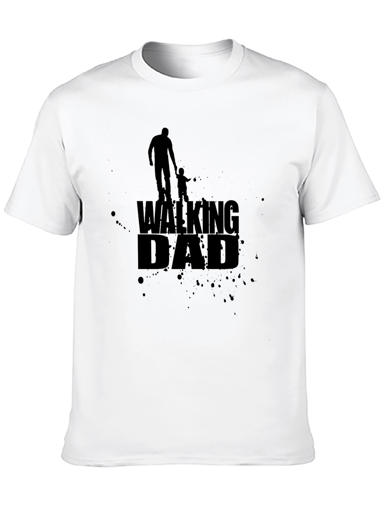 Walking Dad Black Graphic Tee - Fathers Day