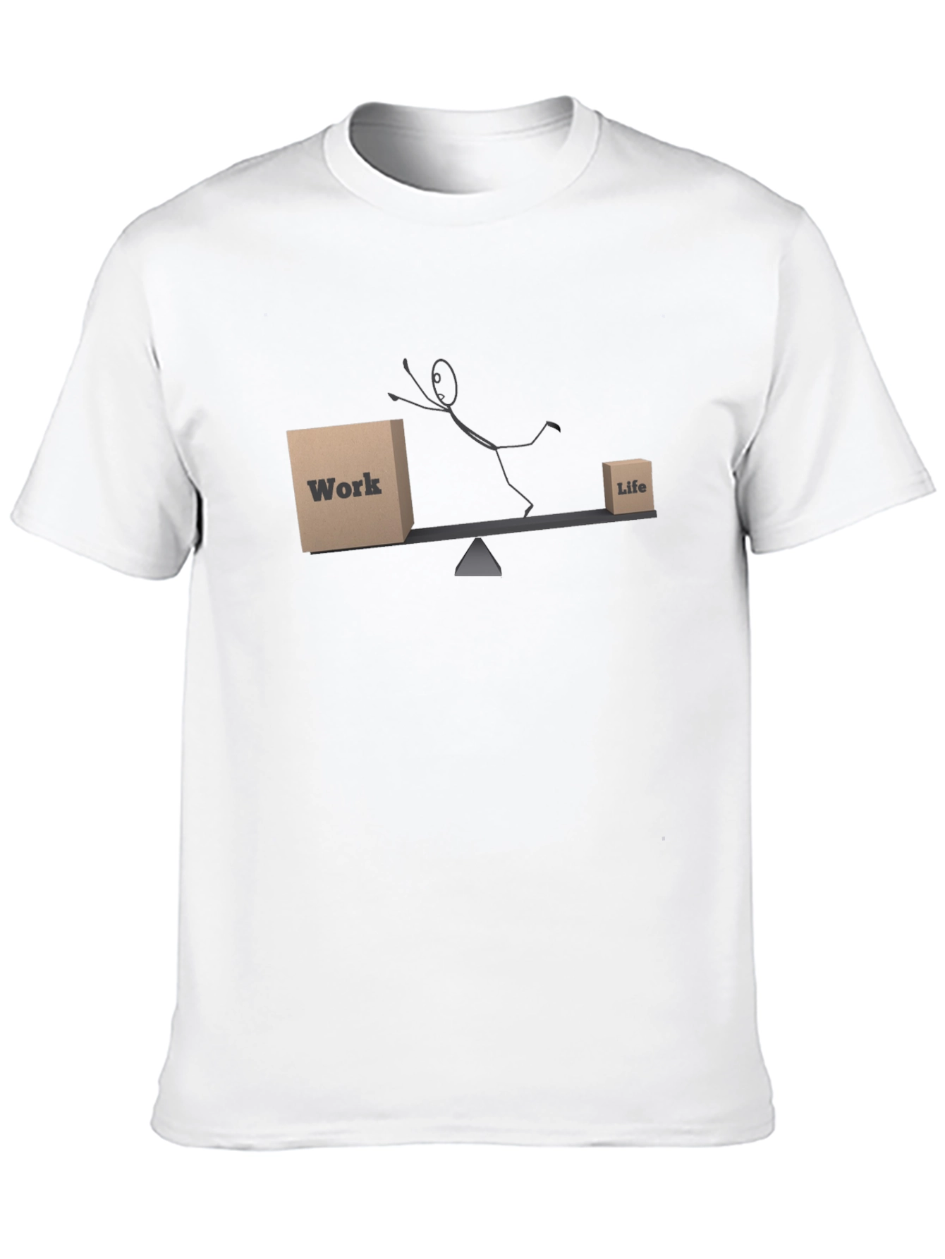 Work Life Balance Graphic T-Shirt - Black