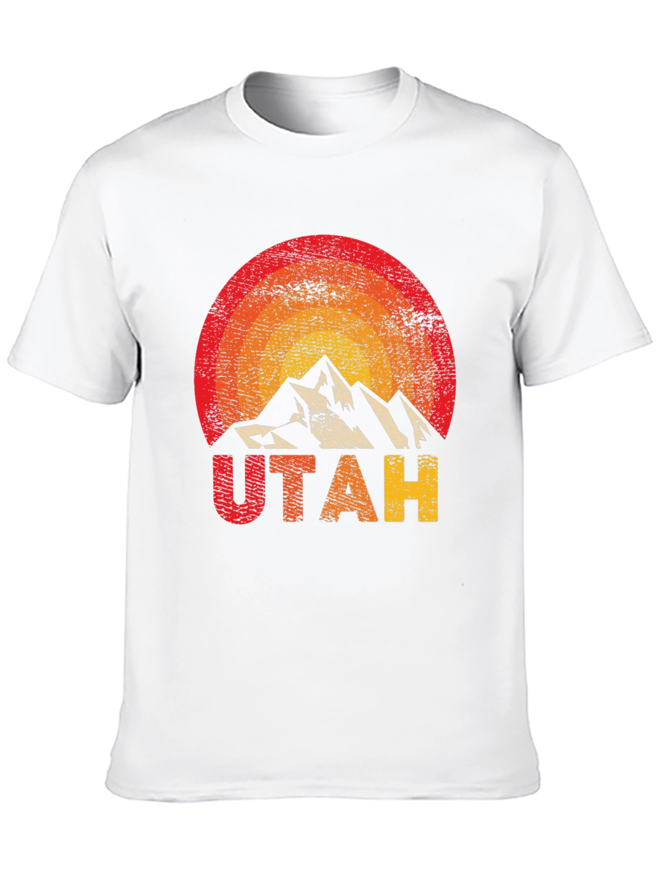 Utah Mountain Graphic Tee - Retro Style T-Shirt