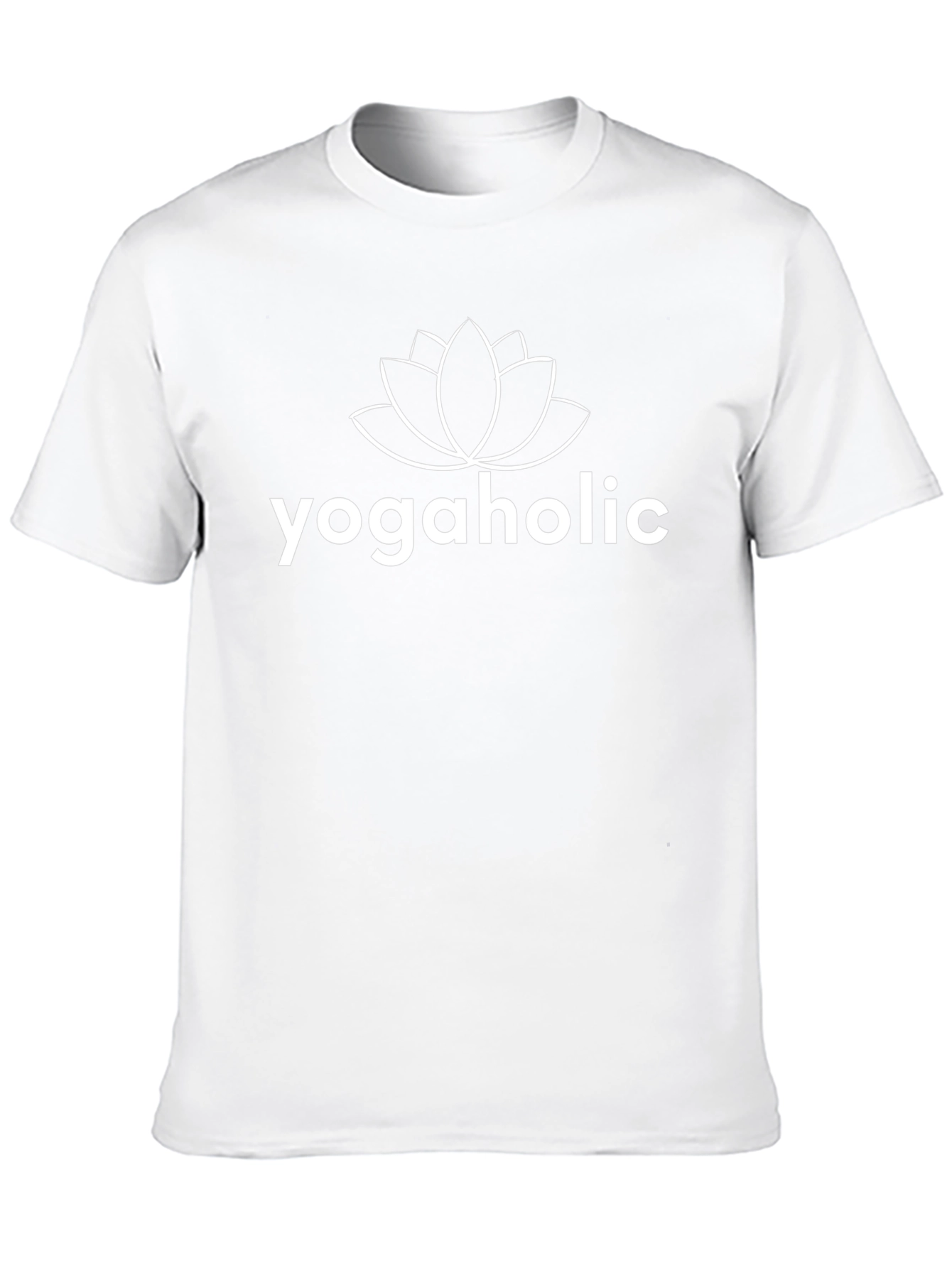 Yogaholic Black T-Shirt with Lotus Design