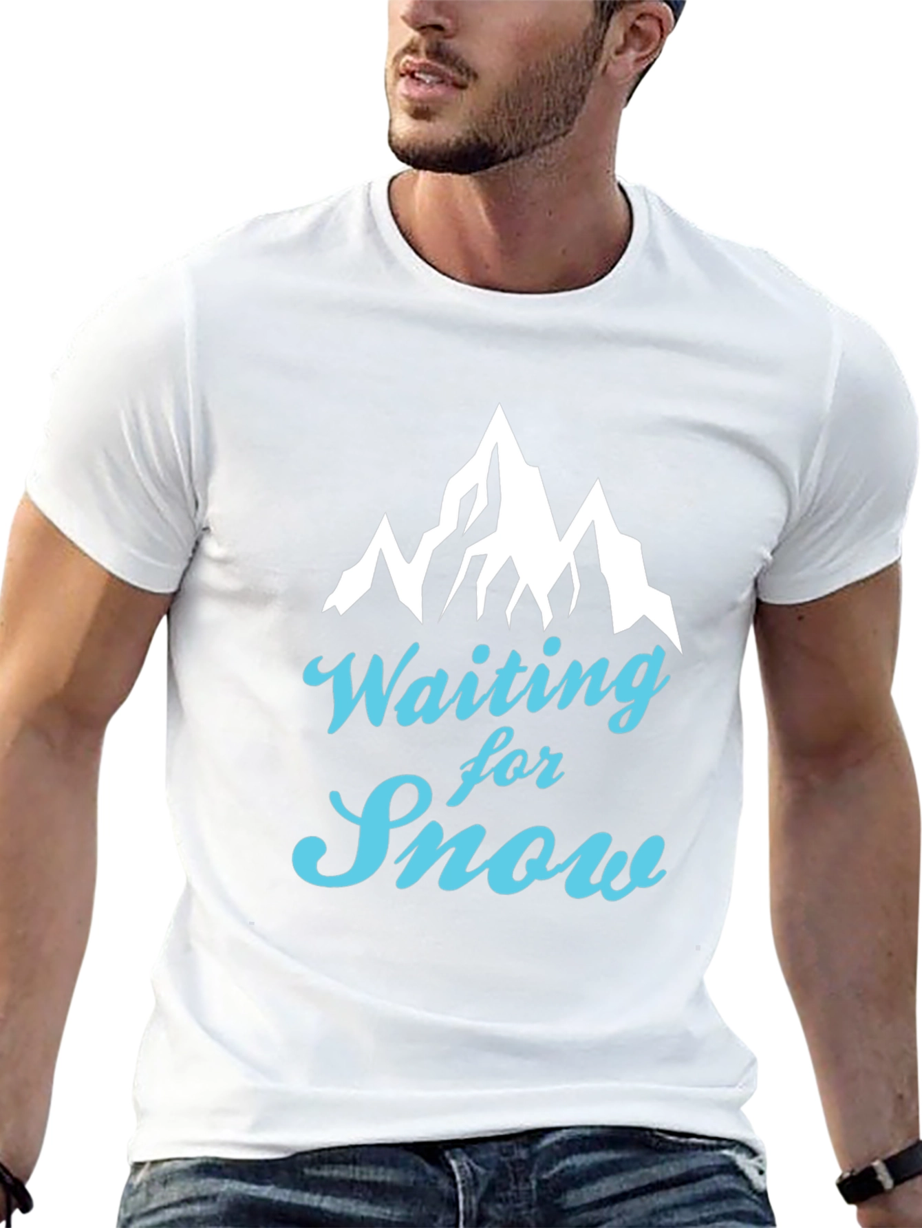 Waiting for Snow Graphic Tee - Mountain Design