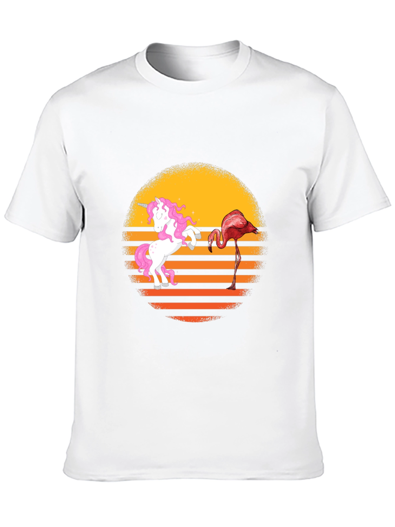 Unicorn & Flamingo Sunset Graphic Tee