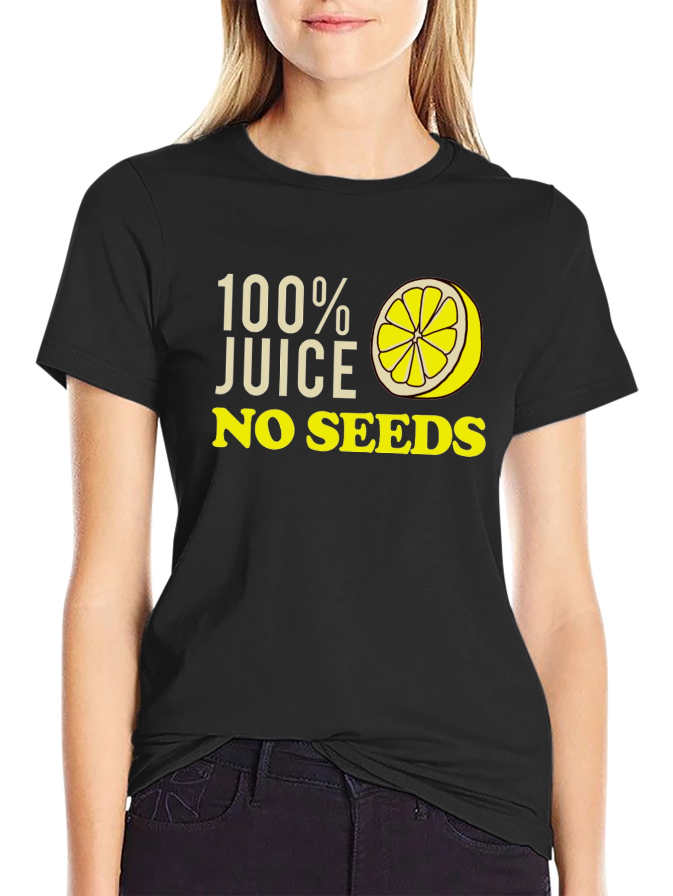 100% Juice No Seeds Graphic Tee - Black
