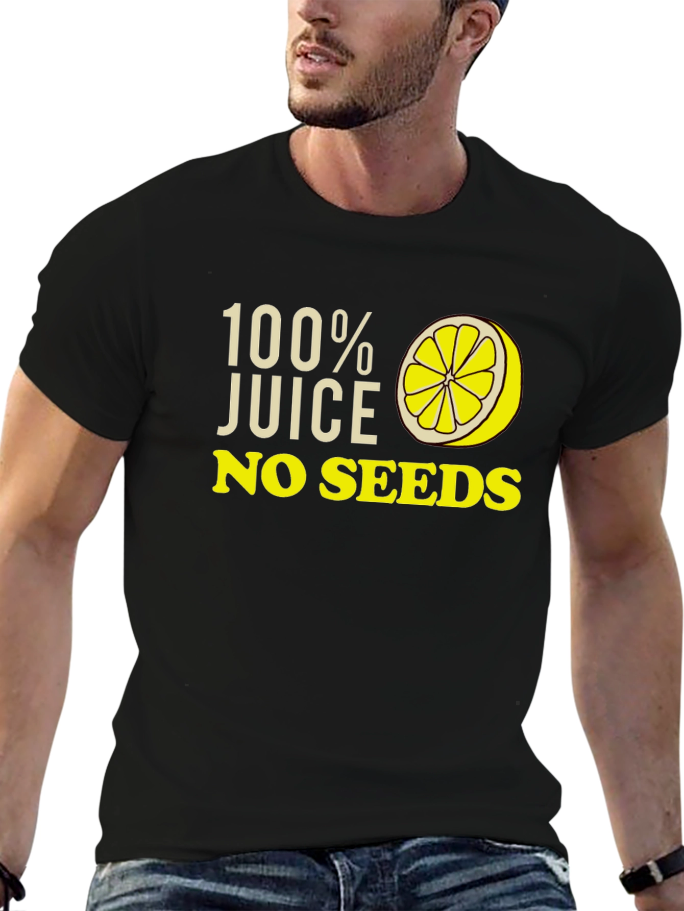 100% Juice No Seeds Graphic Tee - Black