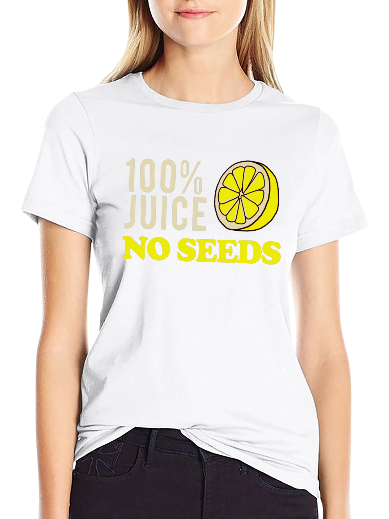 100% Juice No Seeds Graphic Tee - Black