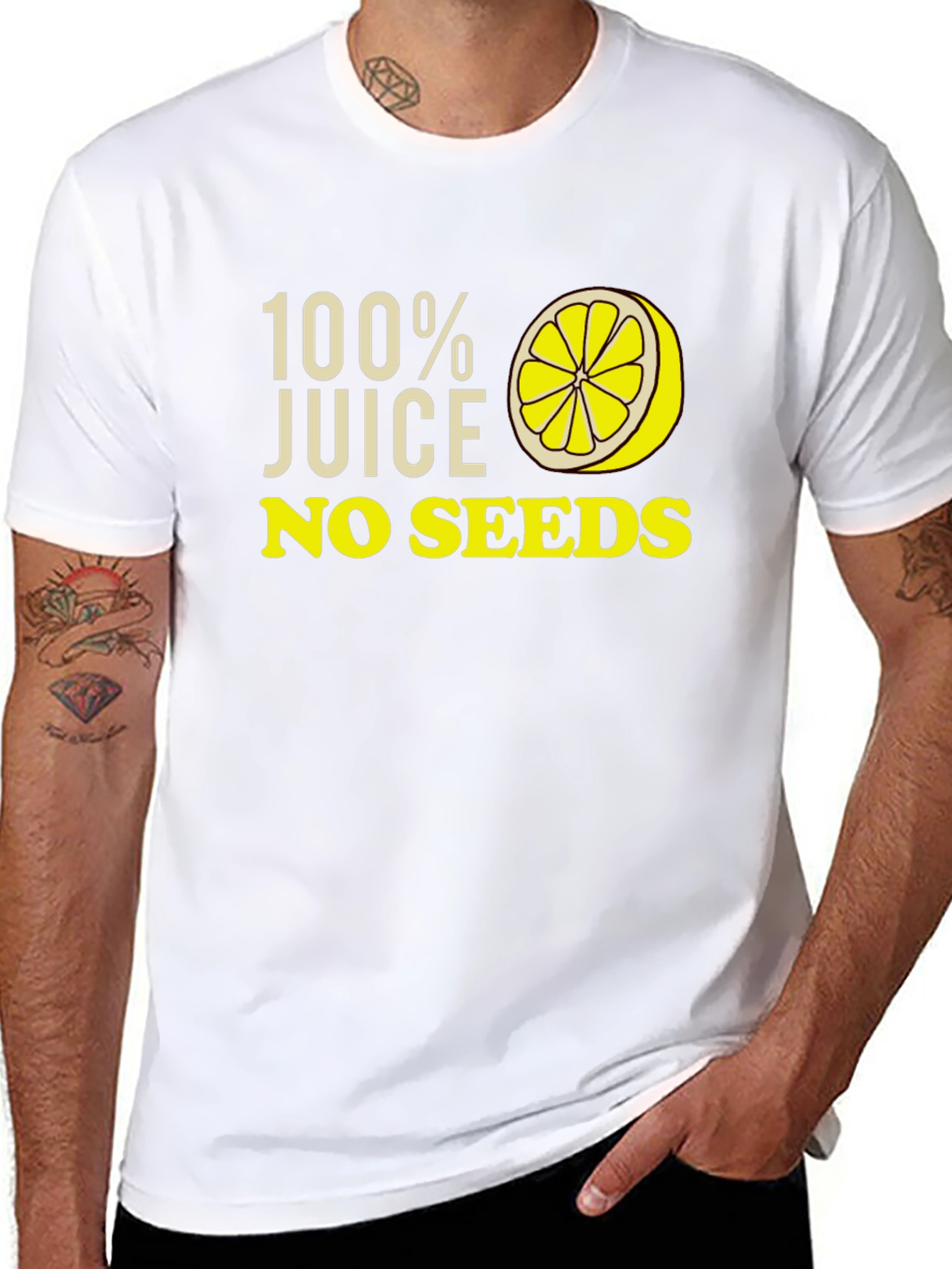 100% Juice No Seeds Graphic Tee - Black