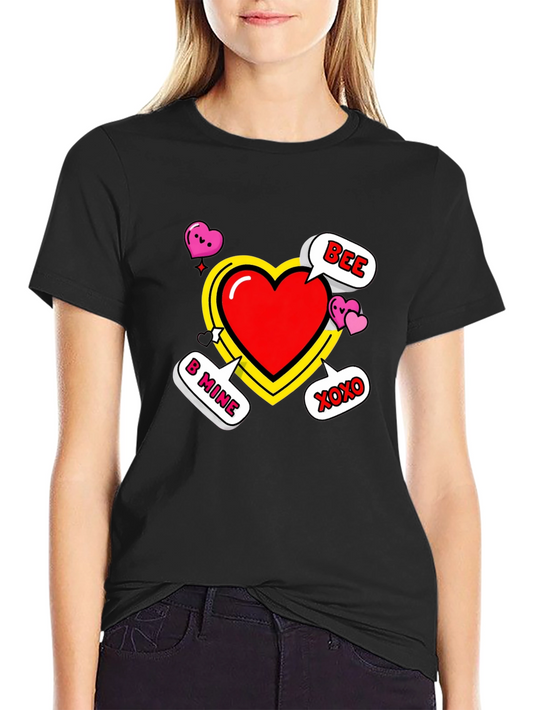 Valentines Day Heart T-Shirt - B Mine Bee XOXO!