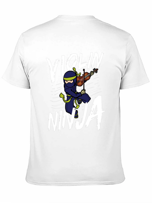 Violin Ninja Black Graphic T-Shirt
