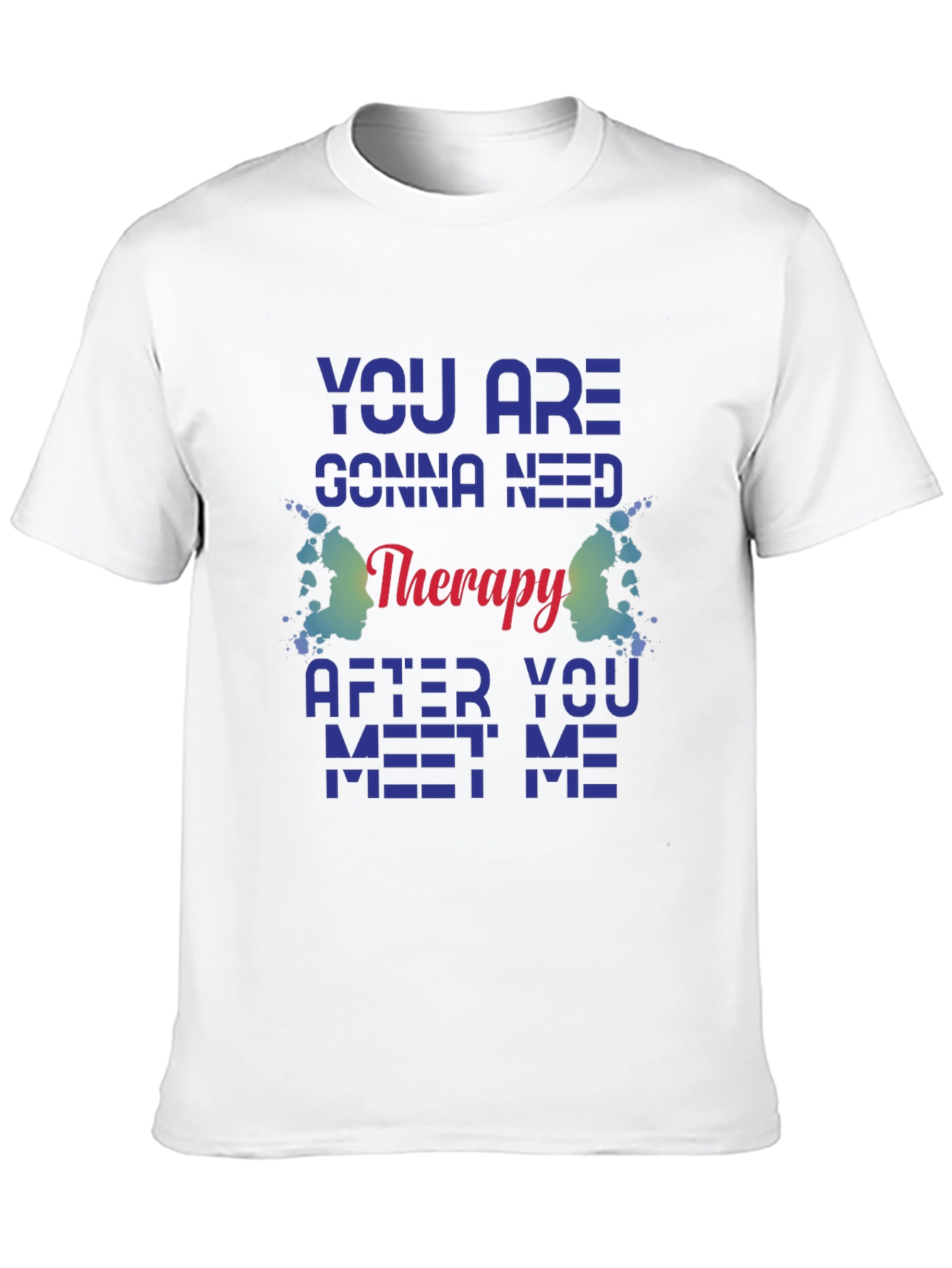 Therapy Quote Graphic Tee - Black Unisex