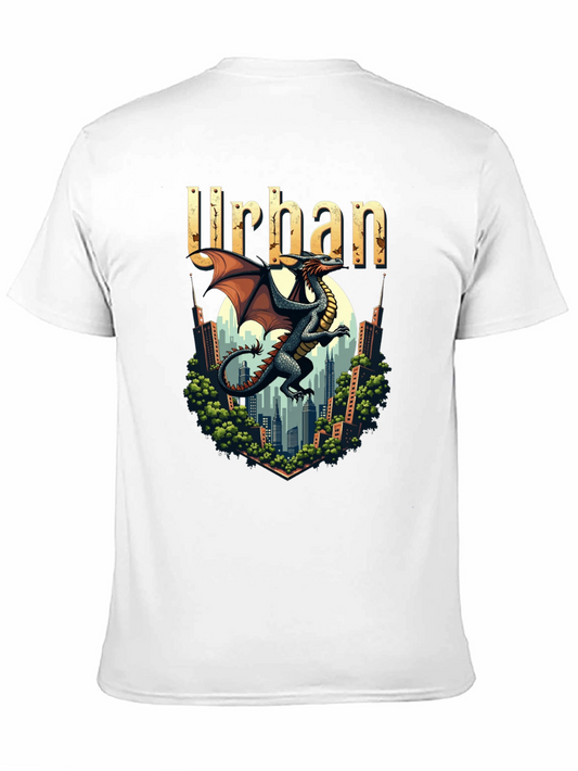 Urban Dragon Graphic Tee - Cityscape Design