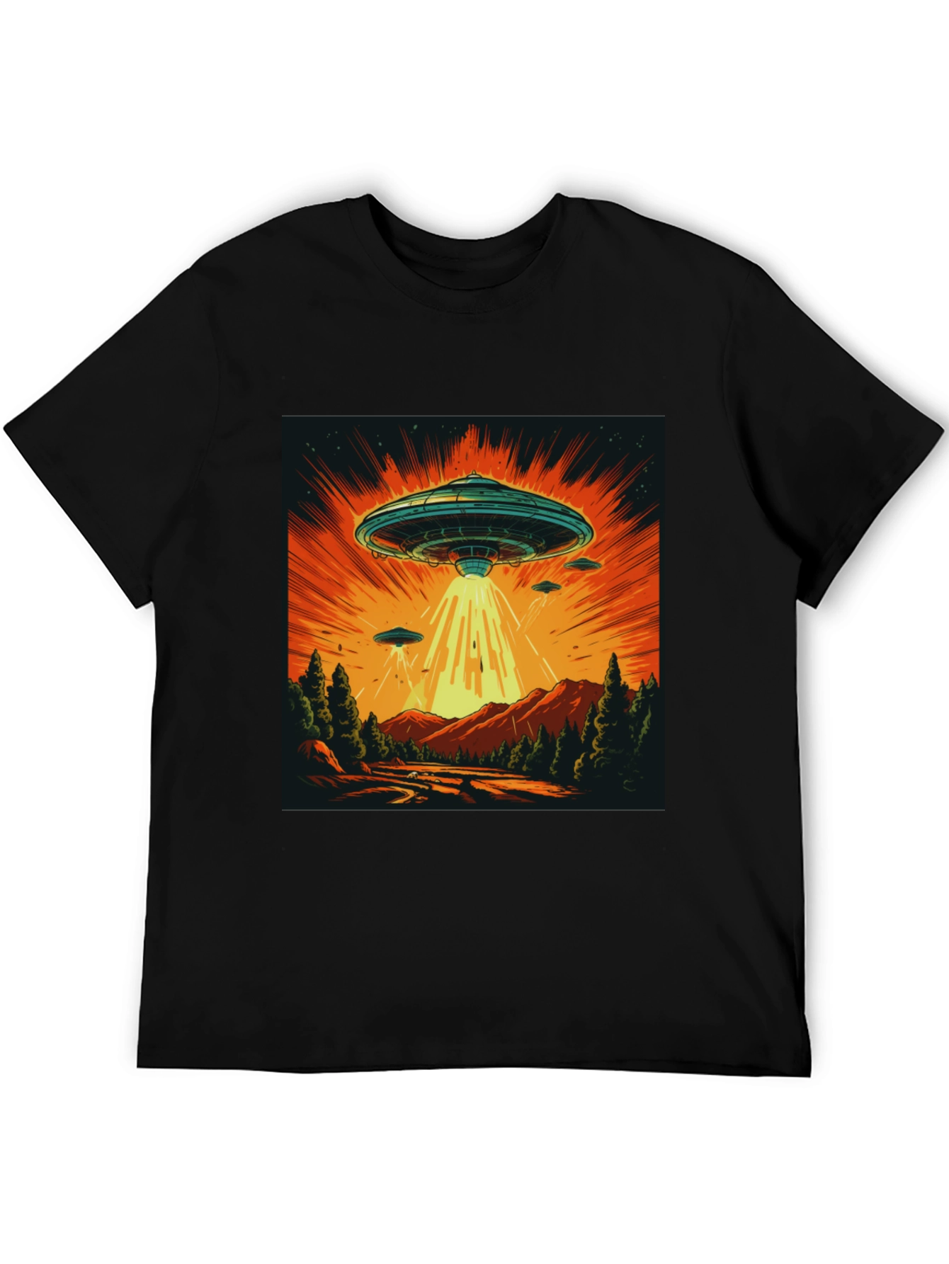 UFO Invasion Graphic T-Shirt