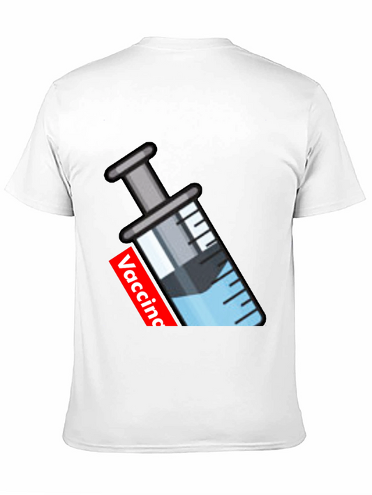 Vaccine Syringe Graphic T-Shirt - Black