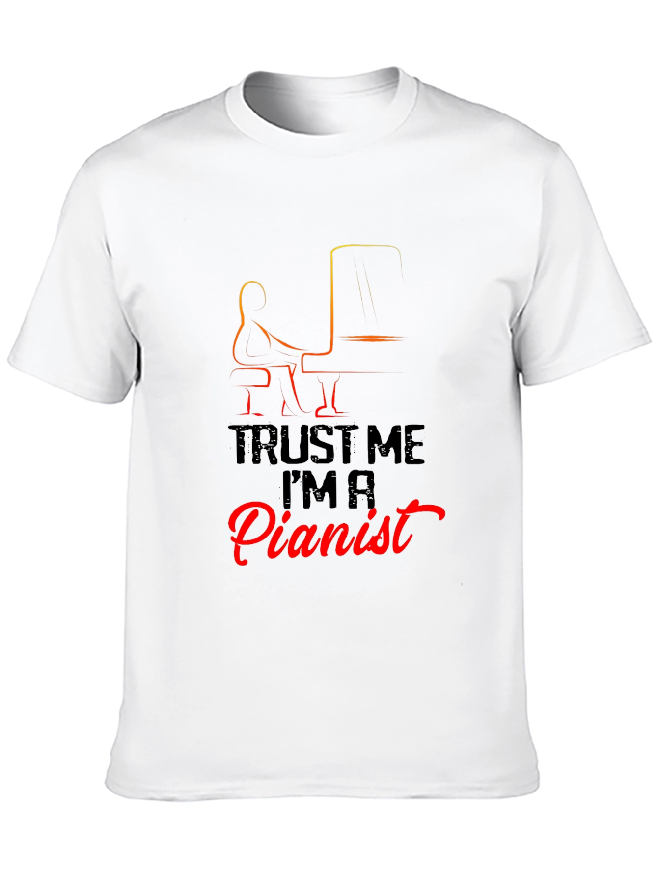 Trust Me Im a Pianist Black T-Shirt
