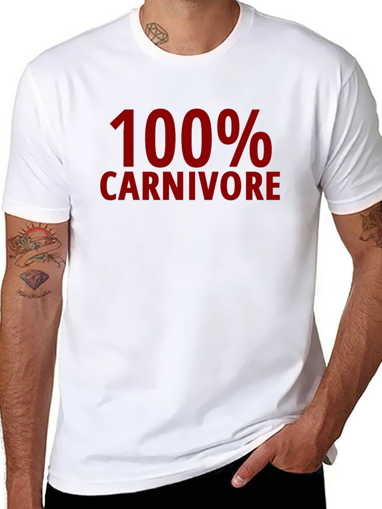 100% Carnivore Graphic Tee - Black