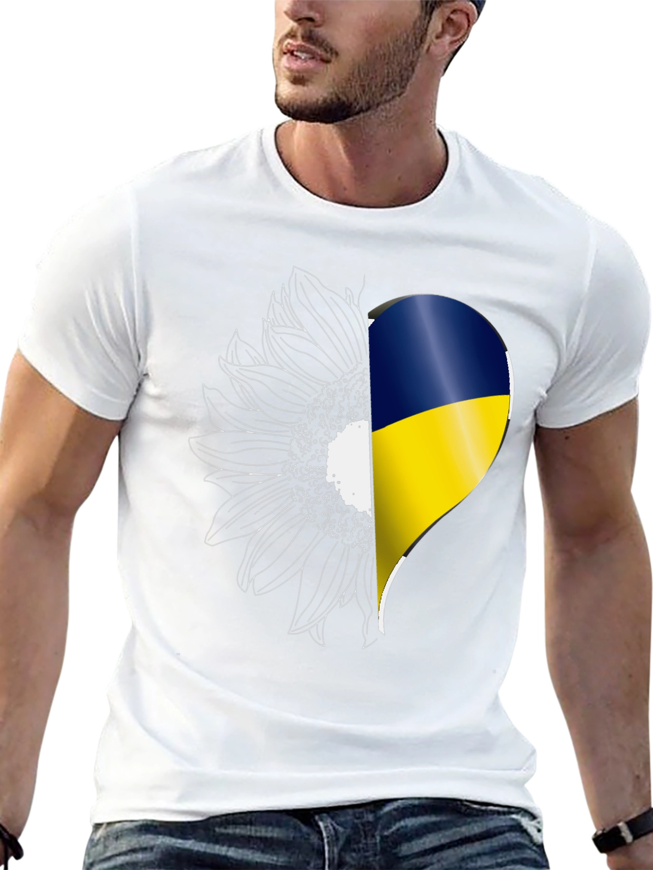 Ukraine Sunflower Heart T-Shirt