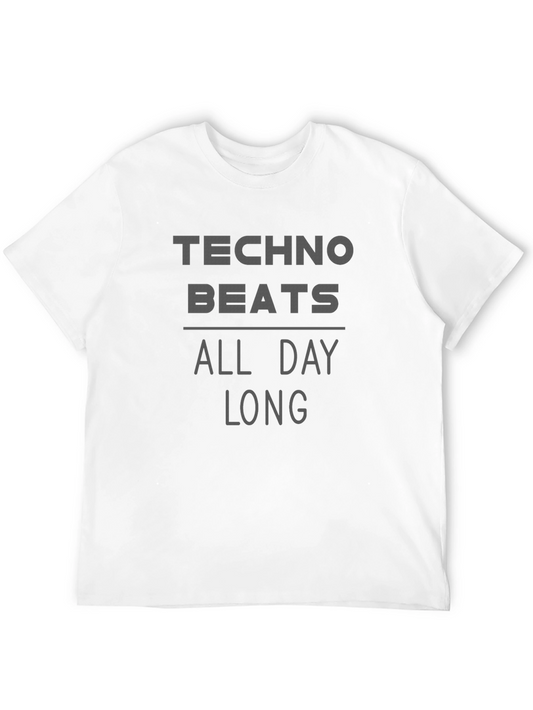 Techno Beats All Day Long Graphic Tee