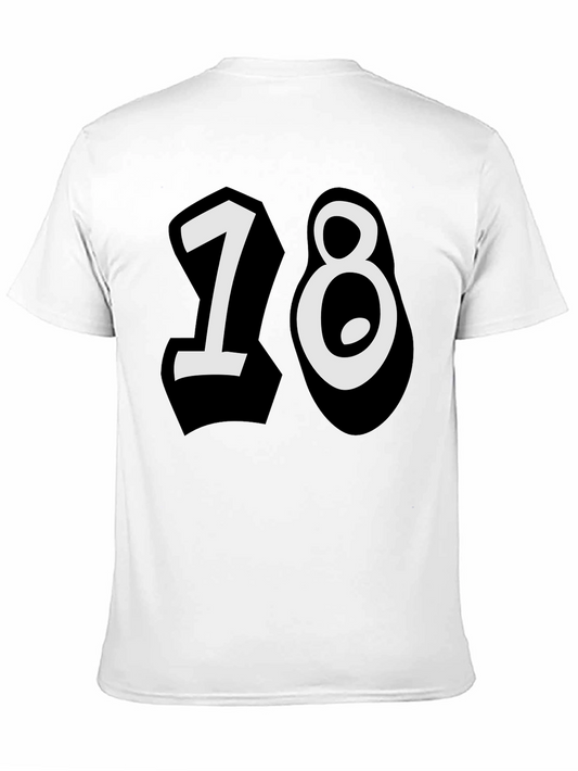 18 Birthday Graphic Tee - Mens Black T-Shirt