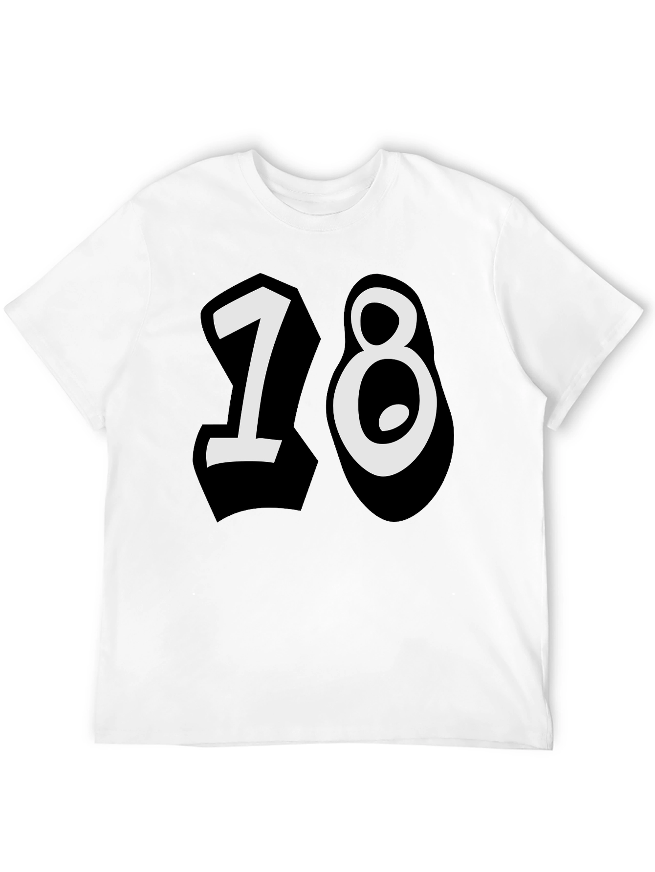 18 Birthday Graphic Tee - Mens Black T-Shirt