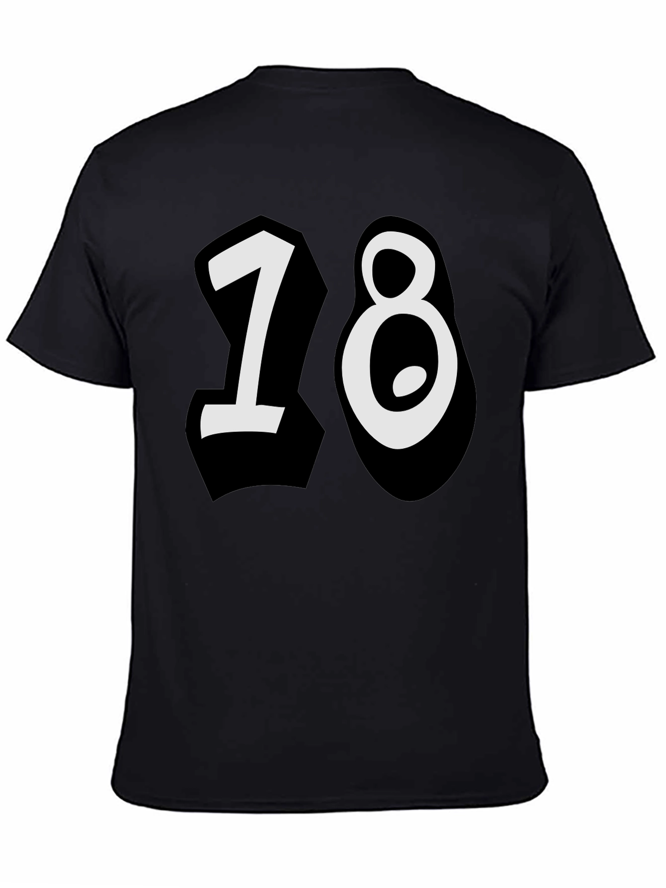 18 Birthday Graphic Tee - Mens Black T-Shirt
