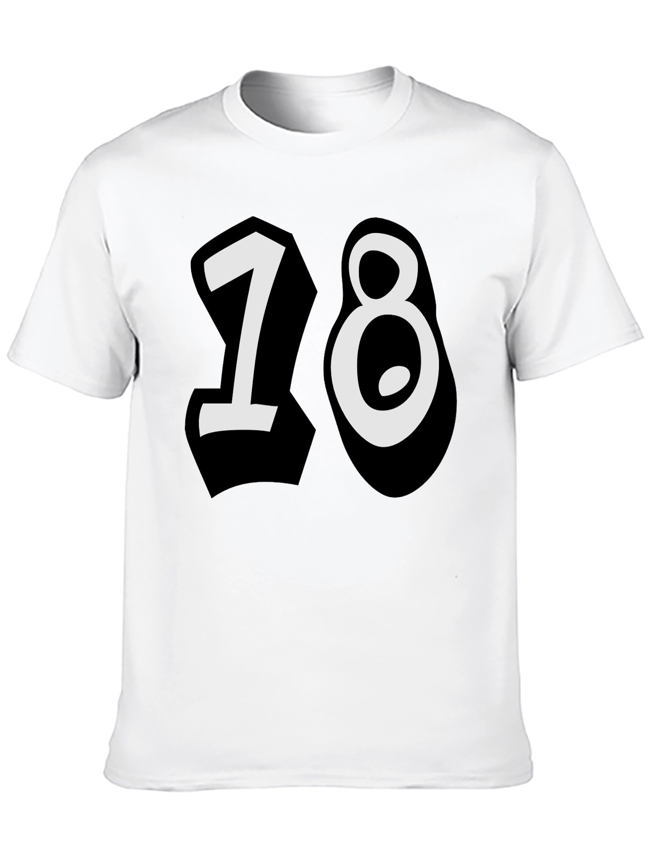 18 Birthday Graphic Tee - Mens Black T-Shirt