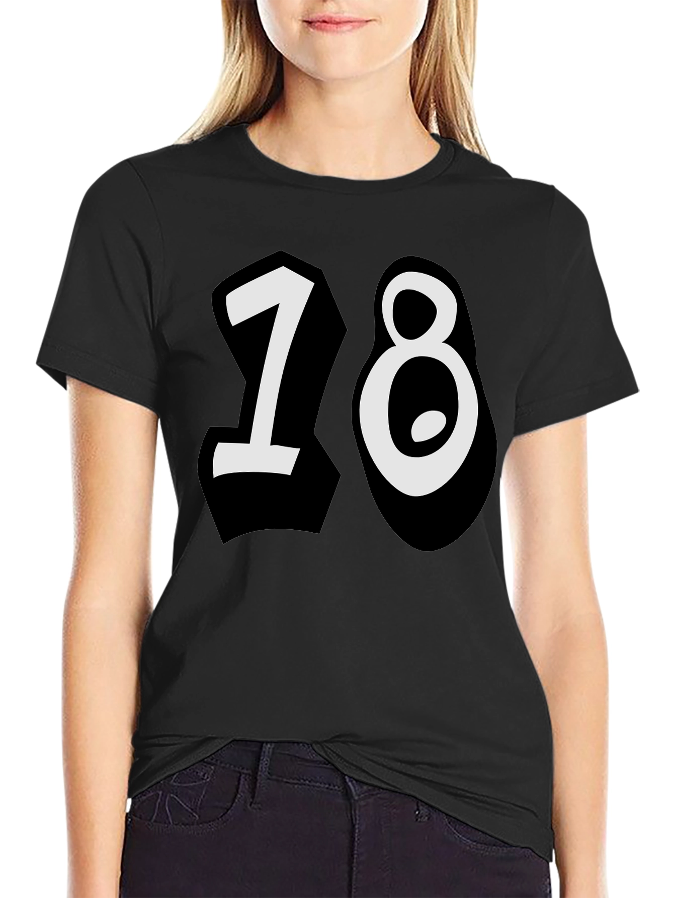 18 Birthday Graphic Tee - Mens Black T-Shirt
