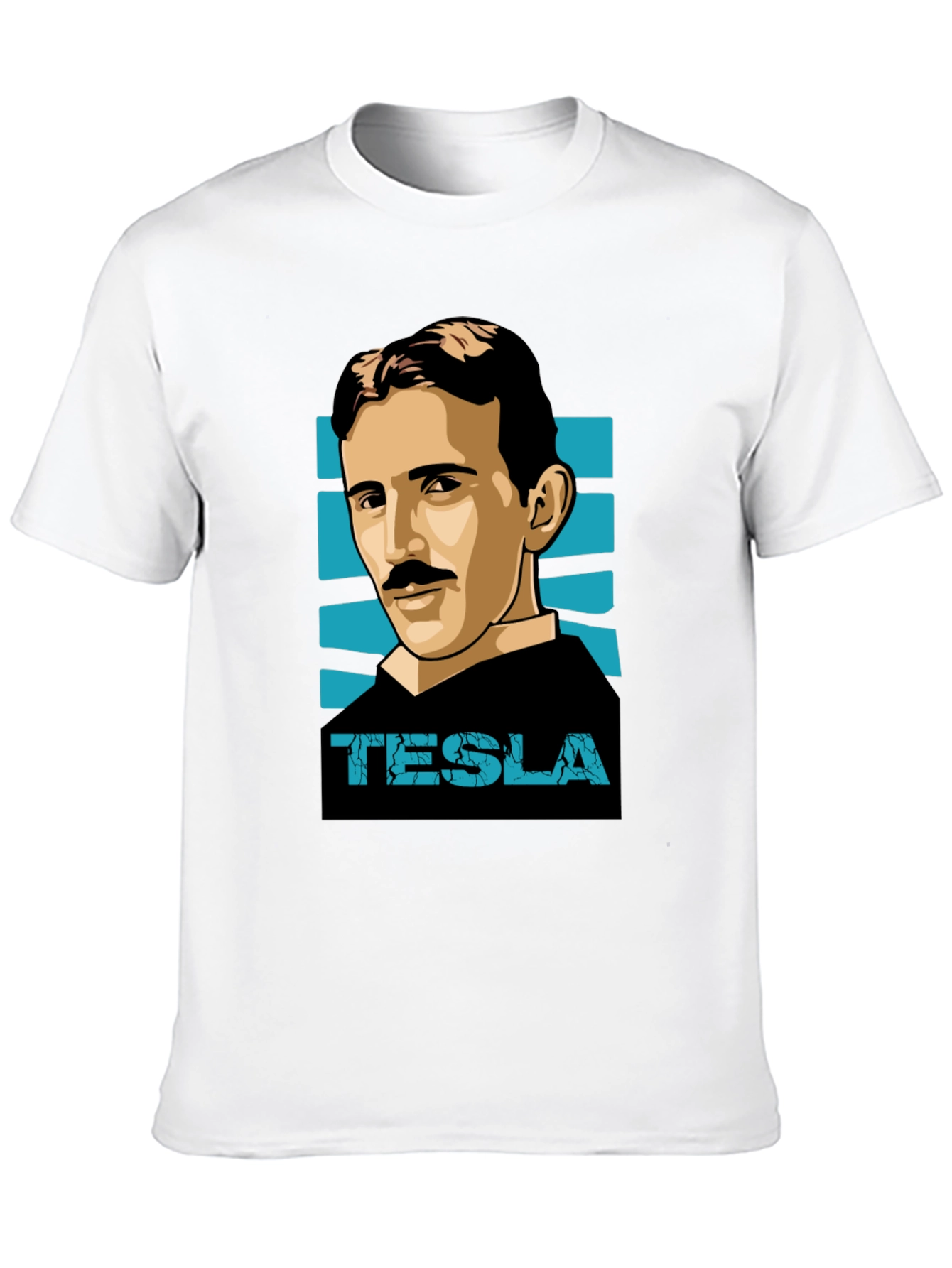 Tesla Graphic T-Shirt - Black Crew Neck