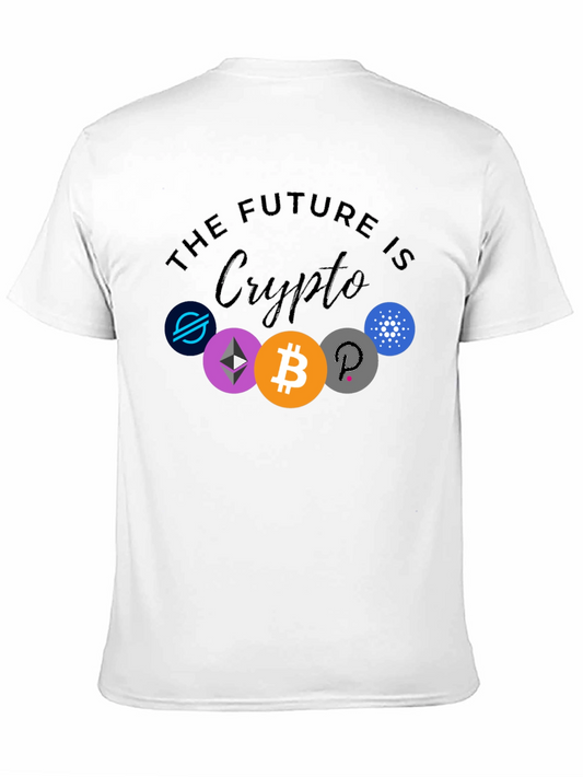 The Future is Crypto Black Graphic T-Shirt