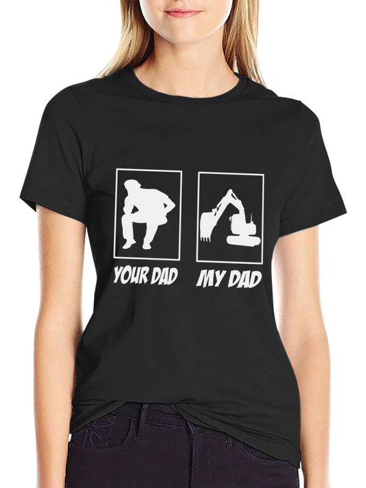 Your Dad vs. My Dad Black Graphic Tee