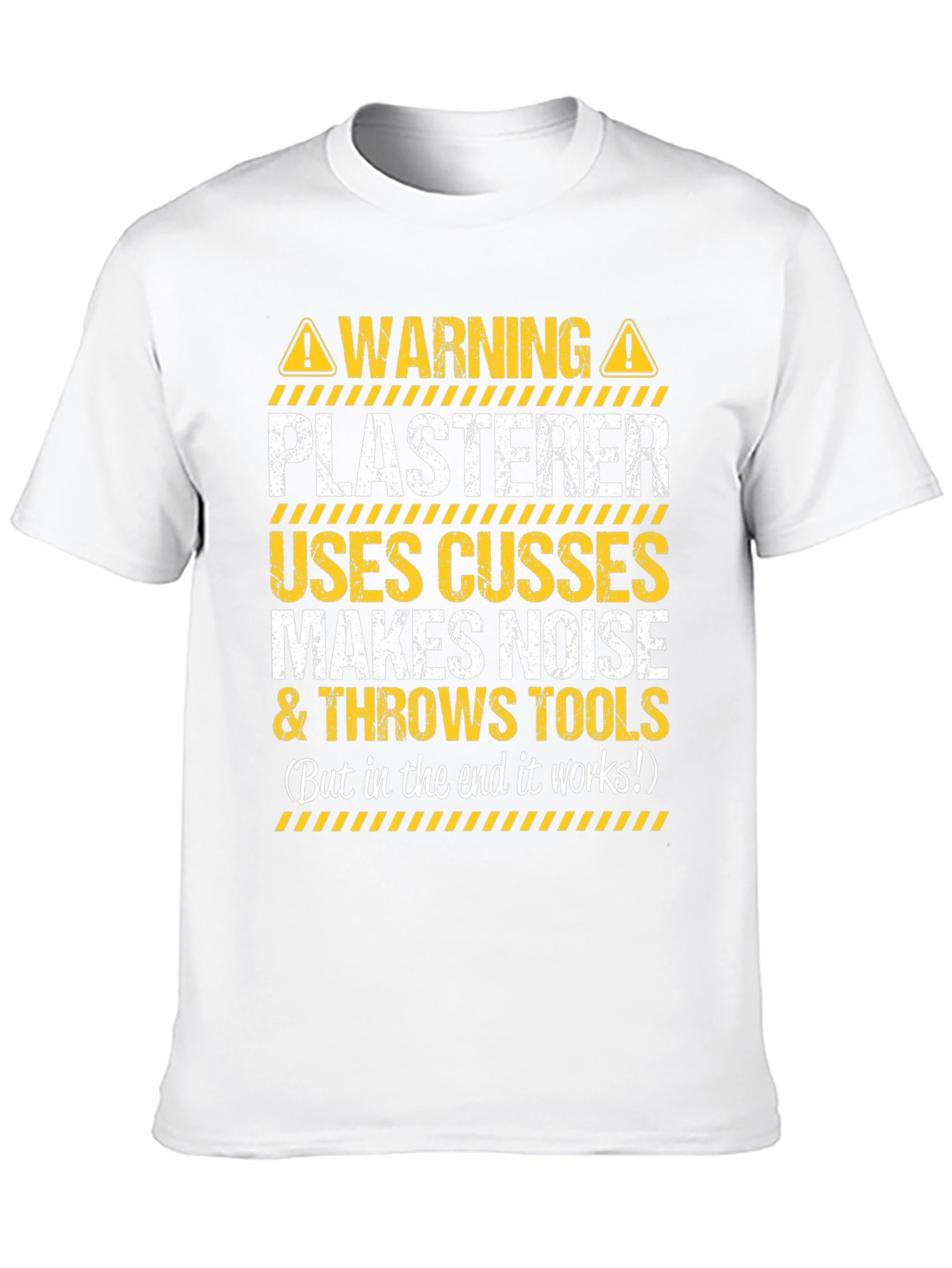 Warning Plasterer T-Shirt - Funny Construction Worker Tee