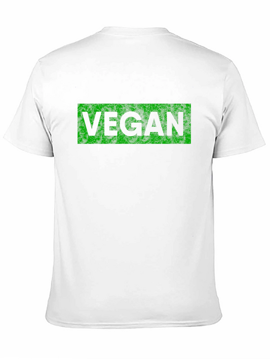 Vegan T-Shirt - Black with Green Lettering