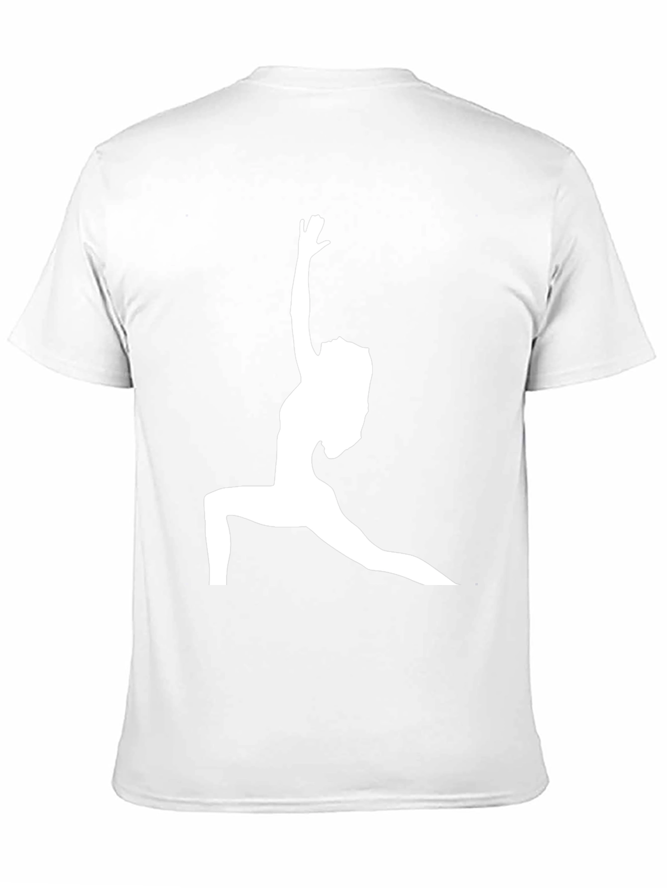 Yoga Pose Graphic Tee - Black Cotton Blend T-Shirt