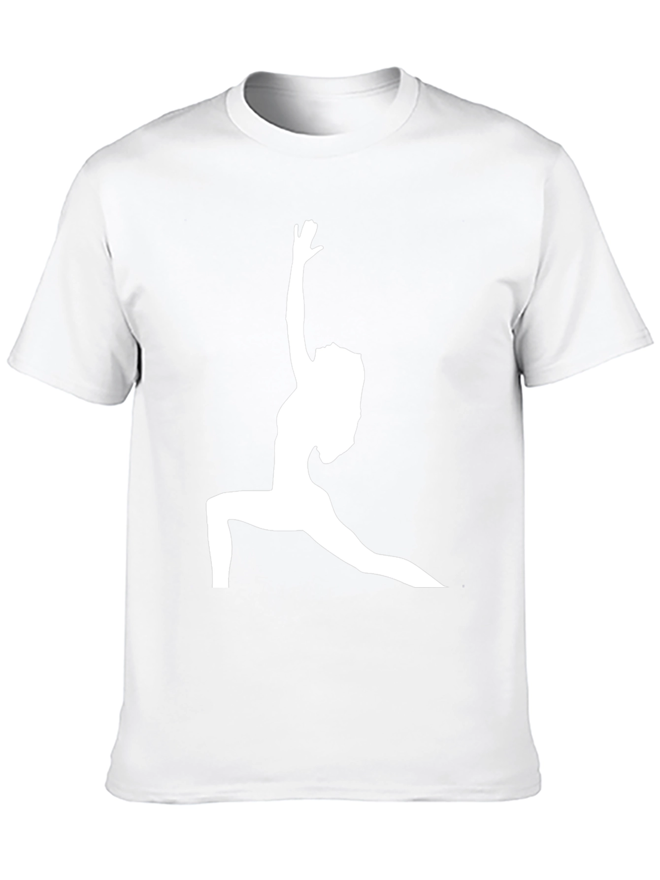 Yoga Pose Graphic Tee - Black Cotton Blend T-Shirt