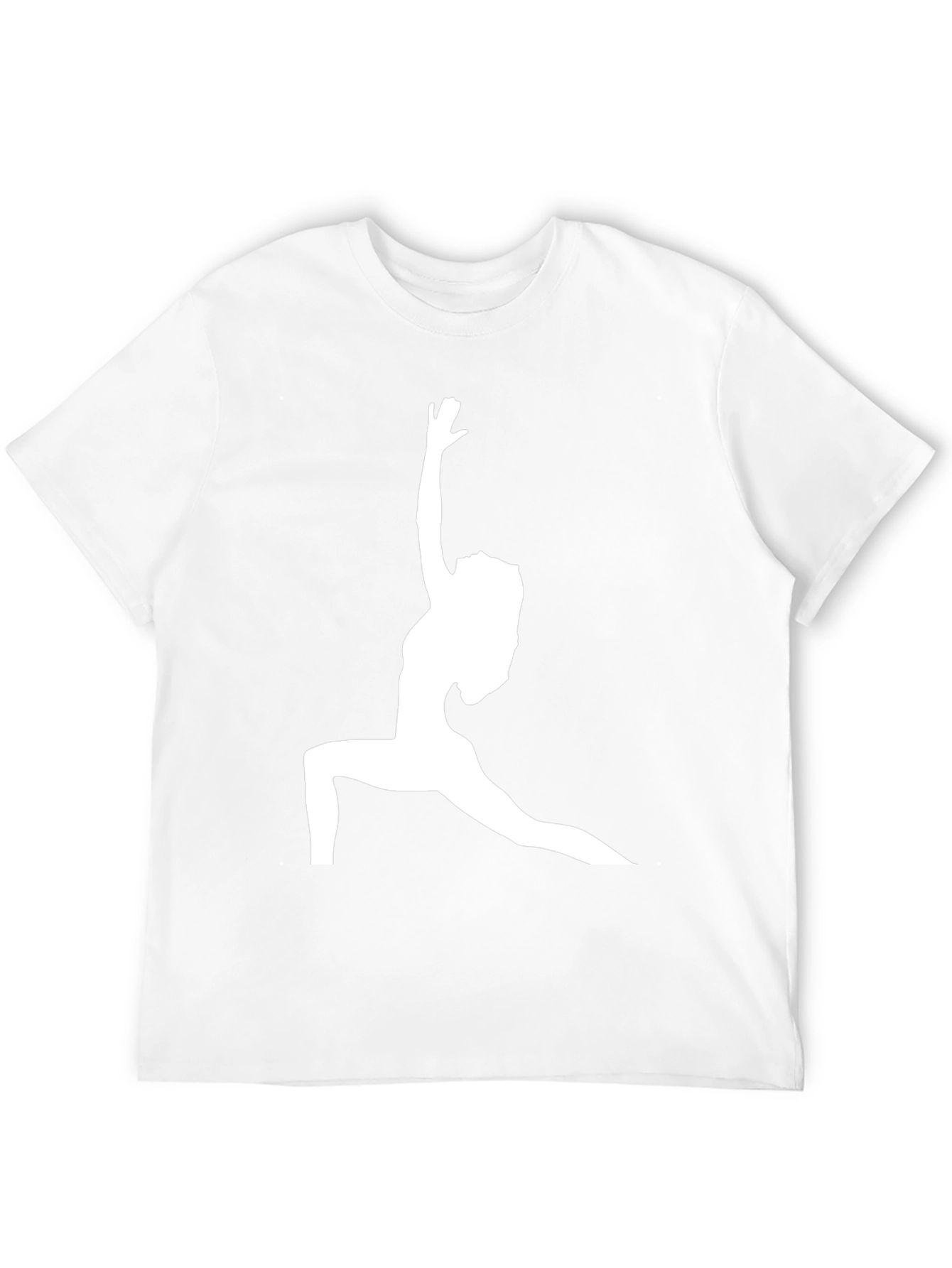 Yoga Pose Graphic Tee - Black Cotton Blend T-Shirt