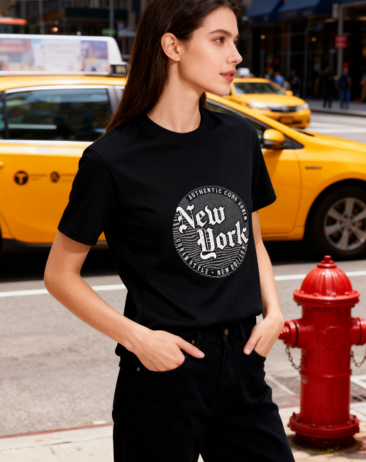 Vintage New York Graphic 100% Cotton T-Shirt - Unisex City-Inspired Tee for All Occasions