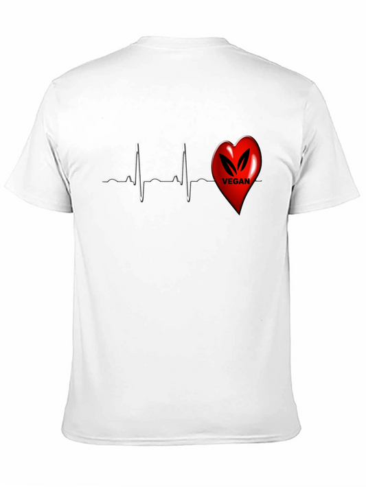 Vegan Heartbeat T-Shirt - Black