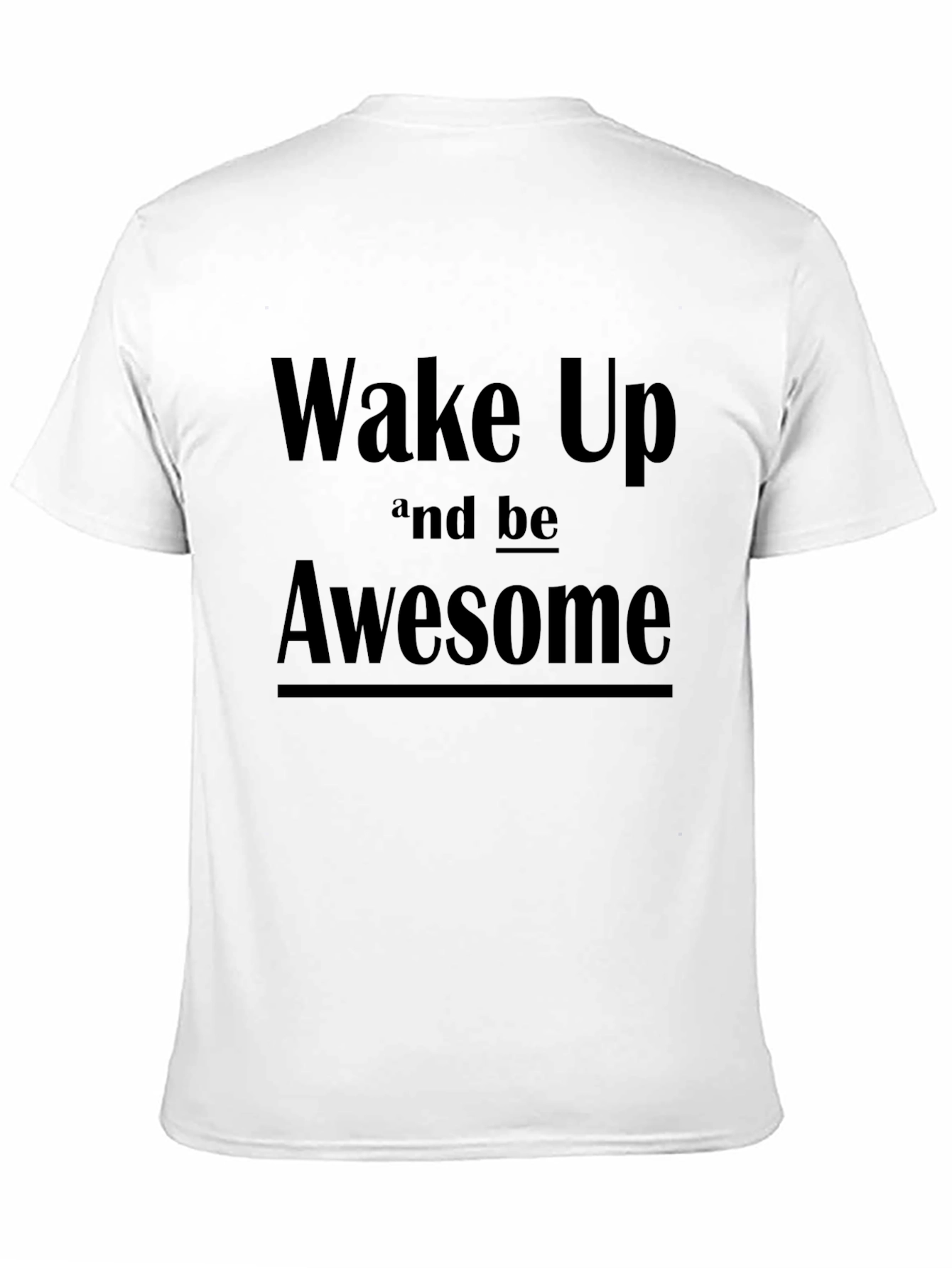 Wake Up Awesome Graphic Tee - Mens Black T-Shirt