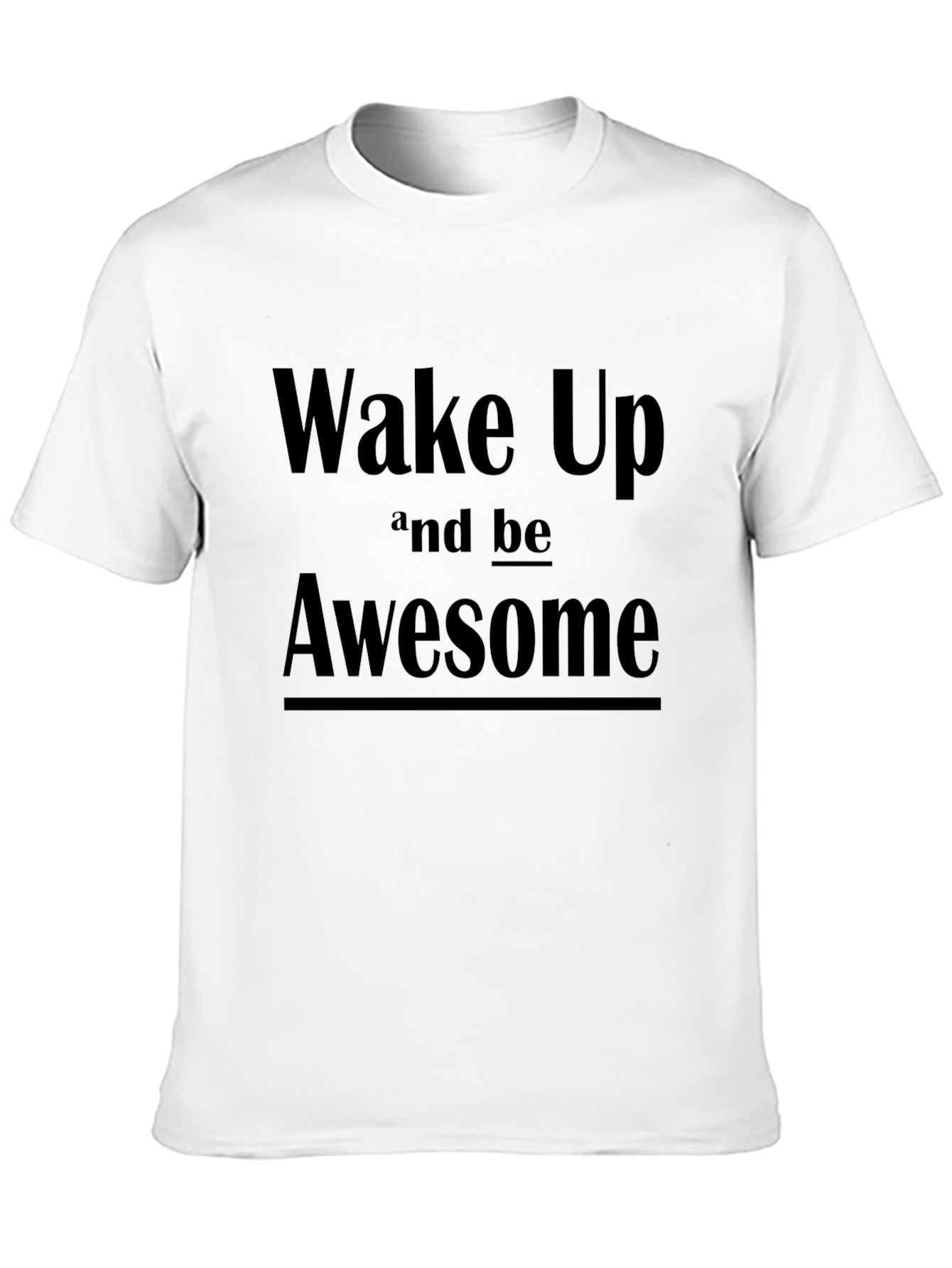 Wake Up Awesome Graphic Tee - Mens Black T-Shirt