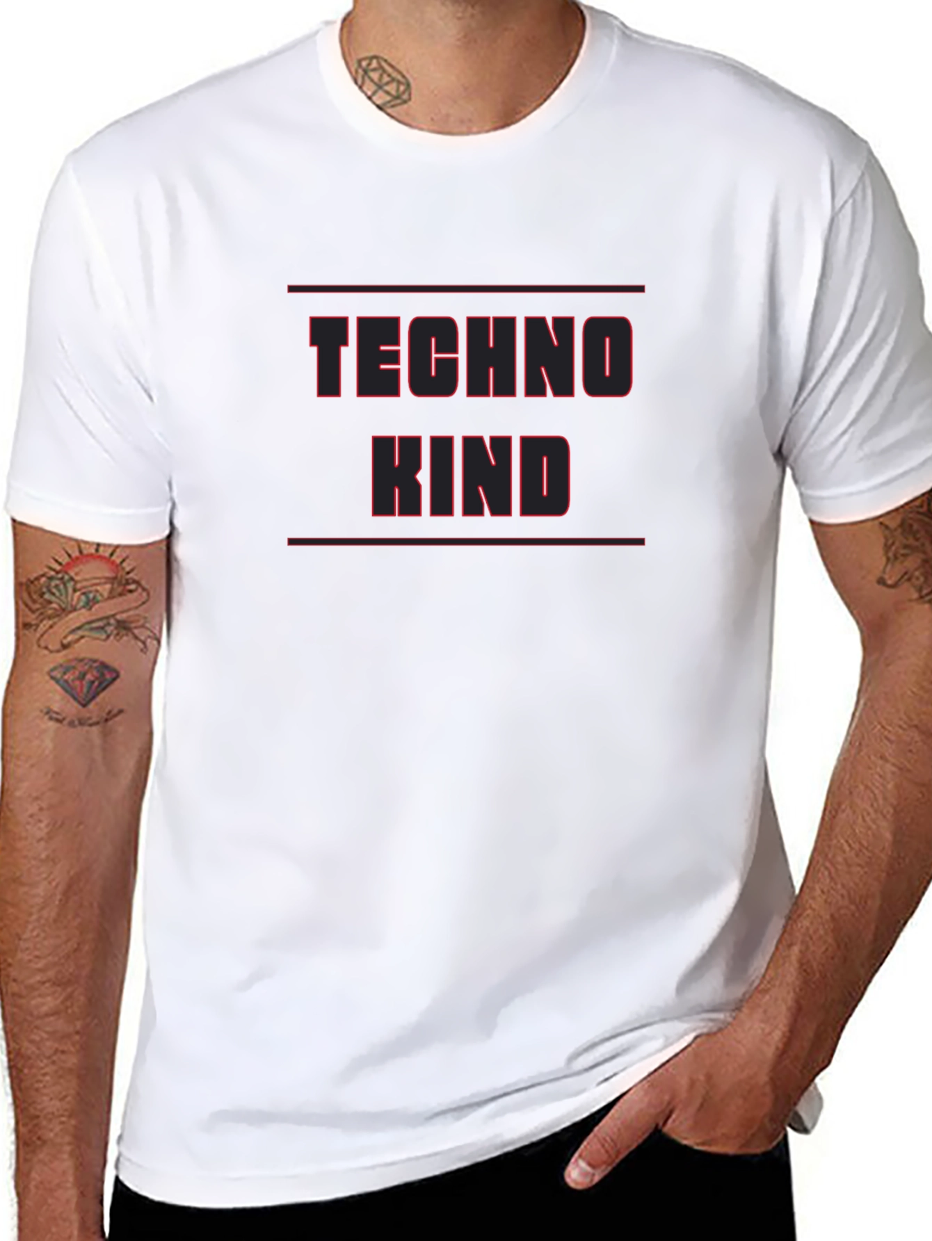 Techno Kind Black Graphic T-Shirt
