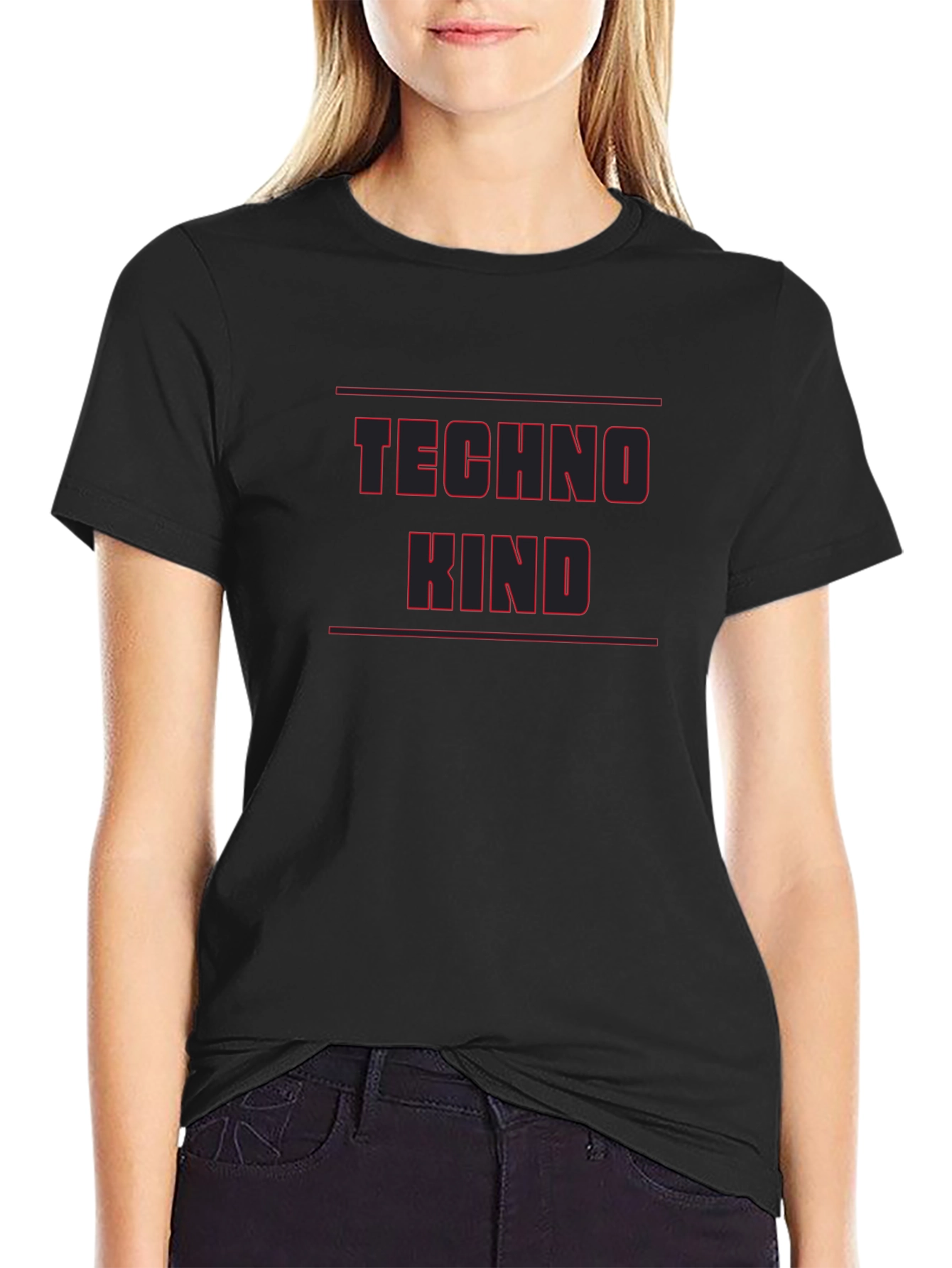 Techno Kind Black Graphic T-Shirt