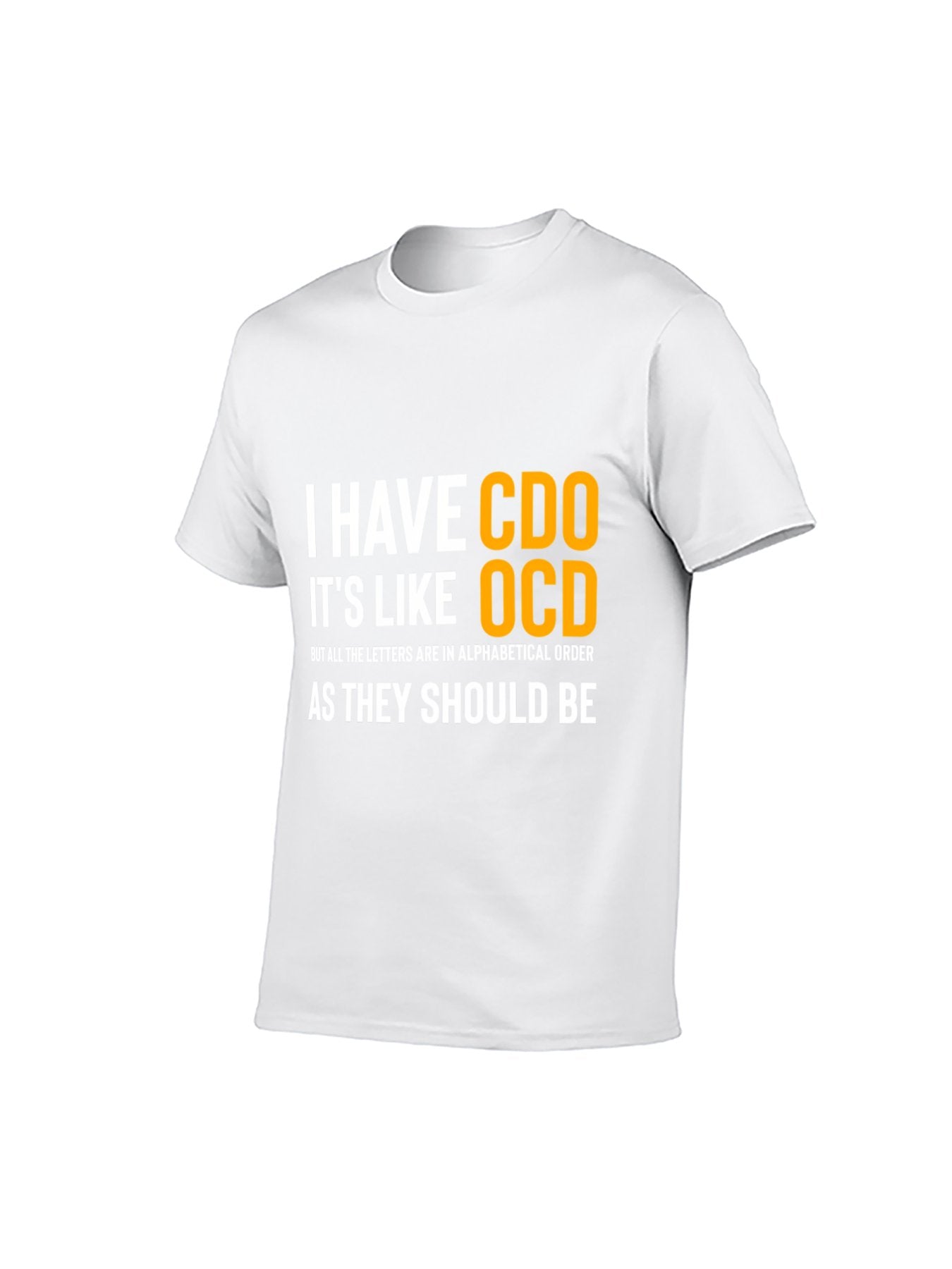 CDO vs OCD Humor T-Shirt - 100% Cotton, Funny Casual Tee for Daily & Social Occasions