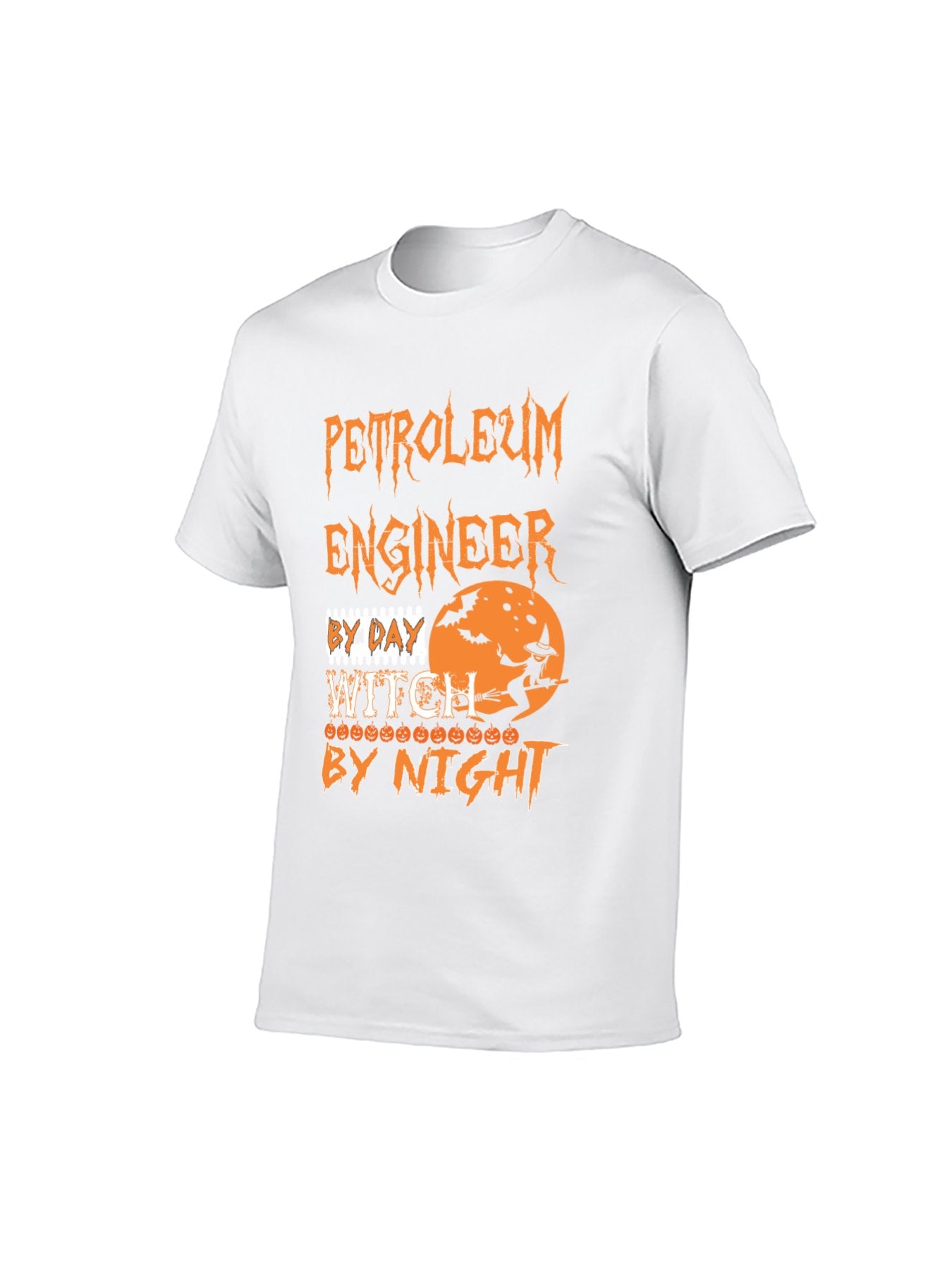 Petroleum Engineer Witch Halloween T-Shirt - 100% Cotton, Spooky Exclusive for Halloween Parties & Casual Occasions